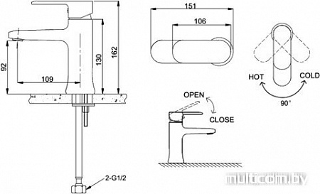 Смеситель Bravat Opal F1125183CP
