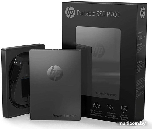 Внешний накопитель HP P700 256GB 5MS28AA (черный)
