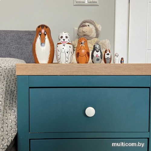 Развивающая игра Брестская Матрешка Собаки разных пород (набор 7 шт)