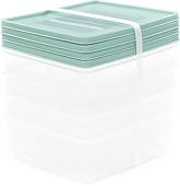 Набор контейнеров Полесье №13 2л с крышками 73713 (4 шт, прозрачный/бледно-оливковый)