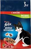 Сухой корм для кошек Felix Двойная вкуснятина с мясом 3 кг