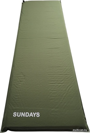Самонадувающийся коврик Sundays ZC-SIM001-1 (5 см, темно-зеленый)