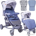 Коляска прогулочная «книга» Lorelli S300 2019 (синий/серый)