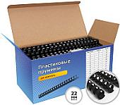 Пластиковая пружина для переплета Гелеос BCA4-22B 22 мм 50 шт (черный)