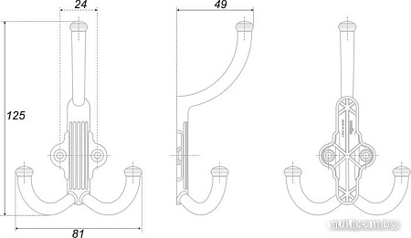 Крючок мебельный Boyard Rigata K351AP.6