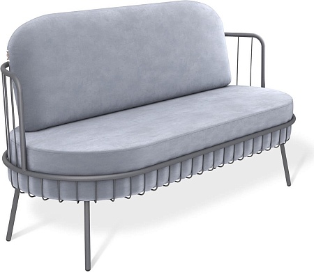 Диван Sheffilton SHT-DS286 (стальной серый/каттара/графит муар)