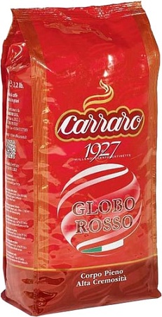 Кофе Carraro Globo Rosso в зернах 1 кг