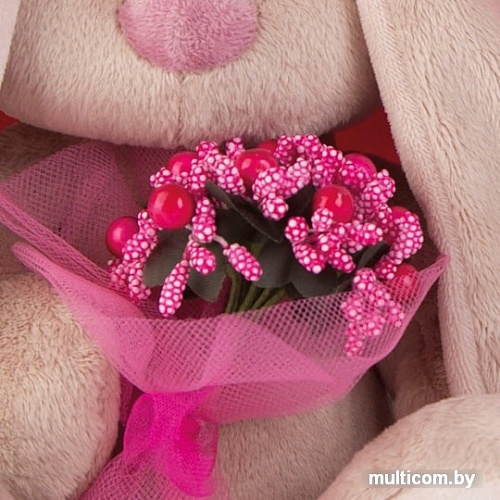 Мягкая игрушка Зайка Ми В бархатной шляпе с букетиком SidM-142