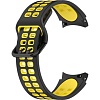 Ремешок Rumi Extreme силиконовый для Samsung Galaxy Watch4/5 (20 мм, черный/желтый)