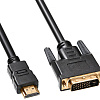 Кабель Buro HDMI-19M-DVI-D-3m