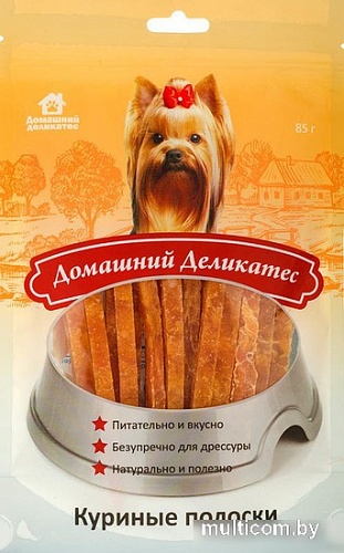 Лакомство для собак Домашний деликатес Куриные полоски 85 г