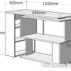 Письменный стол Domus СТР02 (серый)