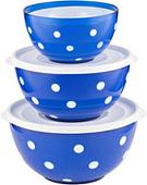 Набор салатников Berossi Marusya (синий полупрозрачный) [ИК 224]