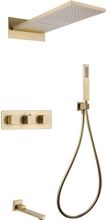 Душевая система Abber Daheim AF8253G (золото матовое)