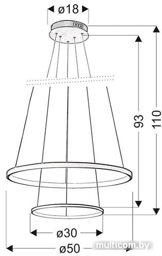 Подвесная люстра Candellux Lune 32-64745