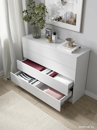 Комод Горизонт Нео 1050 4 ящика (белый)