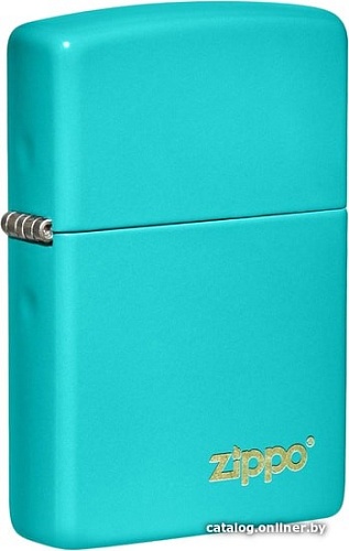 Зажигалка Zippo Classic Flat Turquoise Zippo Logo 49454ZL