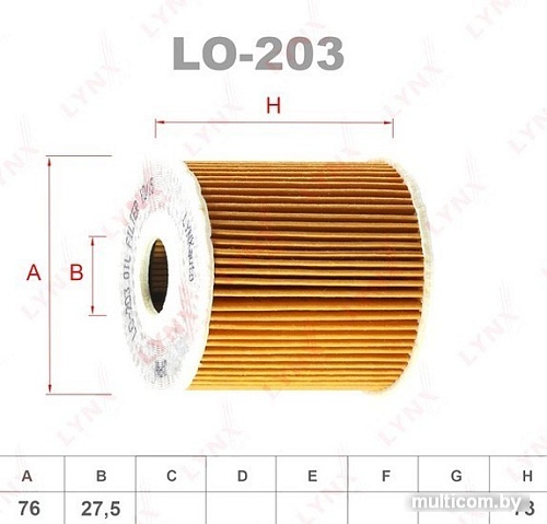 Масляный фильтр LynxAuto LO-203