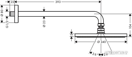 Верхний душ Hansgrohe Raindance S 27607000
