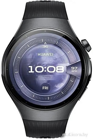 Умные часы Huawei Watch 5 46 мм (черный, с черным силиконовым ремешком, международная версия)