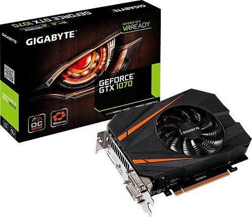 Видеокарта Gigabyte GeForce GTX 1070 Mini ITX OC 8GB GDDR5 [GV-N1070IXOC-8GD]