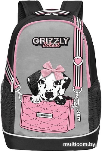 Школьный рюкзак Grizzly RG-363-2 (серый/черный)