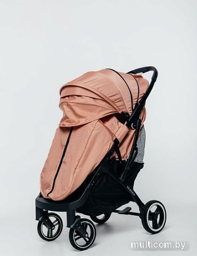 Коляска прогулочная «книга» Nobumi Sigma Муфта черная рама (пудра)