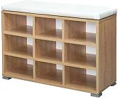 Банкетка Кимер Харис Тип 4 (дуб сонома/кожзам белый)