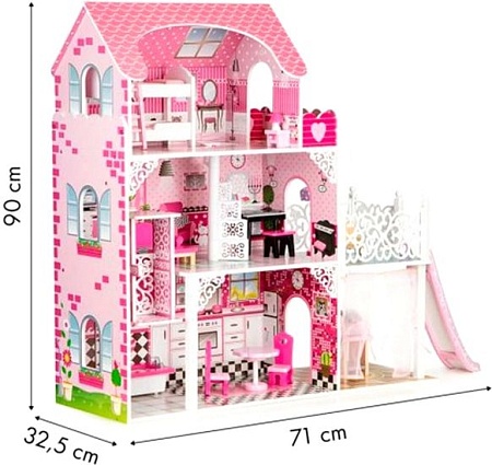 Кукольный домик Eco Toys с горкой TL49059