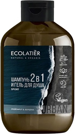 Косметика по уходу за телом Ecolatier Гель для душа Urban Man грейпфрут и вербена 2 в 1 600 мл