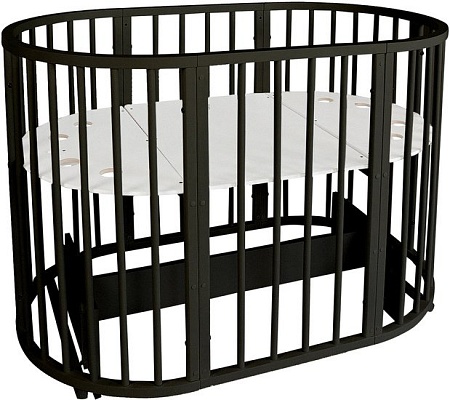 Кроватка-трансформер Indigo Simple 7 в 1 Поперечный маятник (венге)