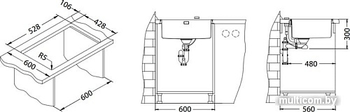 Кухонная мойка Alveus Kombino 50 F/S
