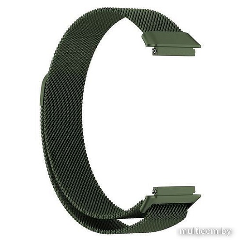 Браслет Rumi Milanese loop металлический для Huawei Band 7 (темно-зеленый)