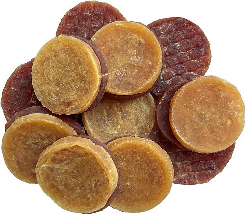 Лакомство для собак Деревенские лакомства Медальоны мясные из курицы и утки 90 г