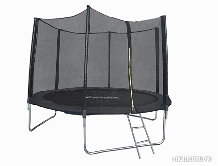 Батут GetActive Jump 12ft-366 см 12472S2Y-L с лестницей, сеткой (черный)