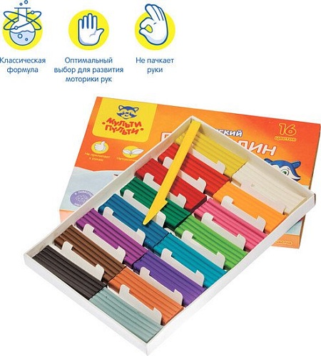 Пластилин Мульти-пульти Енот на Аляске ДП_10236 (16цв)