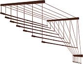 Сушилка для белья Comfort Alumin Потолочная Алюминиевая Chocolate Premium 7 прутьев 1.7 м (шоколадный)