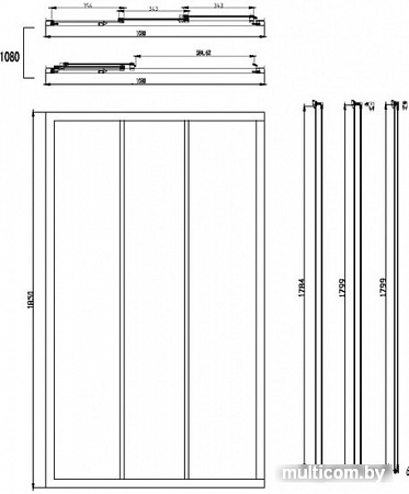 Душевая дверь Omnires Bronx S20A3 110