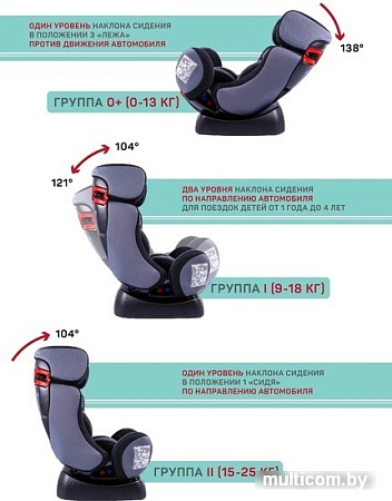 Детское автокресло Amarobaby Professional (черный/серый)