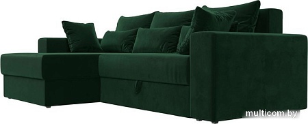 Угловой диван Mebelico Майами 15 114916L (левый, велюр, зеленый)