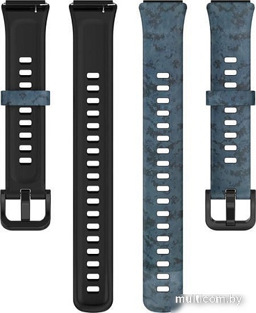 Ремешок Rumi силиконовый для Huawei Band 7 (пиксельный камуфляж)