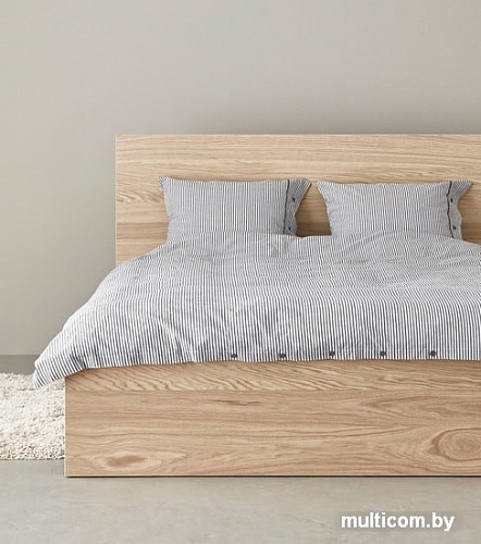 Кровать Ikea Мальм 160x200 (шпон беленый, Леирсунд) 892.109.38