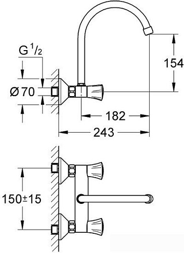 Смеситель Grohe Costa L [31191001]