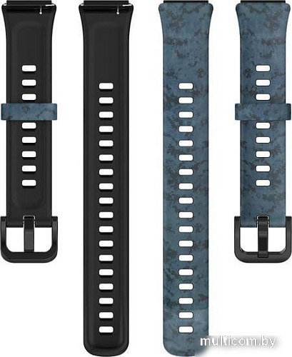 Ремешок Rumi силиконовый для Huawei Band 7 (пиксельный камуфляж)