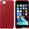 Apple Leather Case для iPhone SE 2020 (красный)