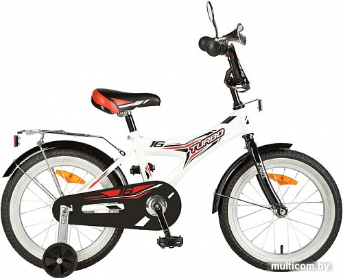 Детский велосипед Novatrack Turbo 16 2020 167TURBO.WT20 (белый/черный)