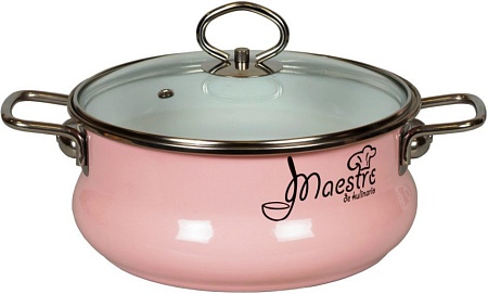Кастрюля СтальЭмаль Maestro 8ST205S (розовый)