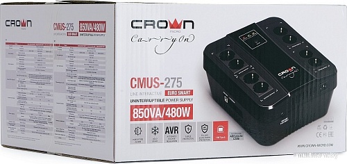 Источник бесперебойного питания CrownMicro Smart CMUS-275 Euro