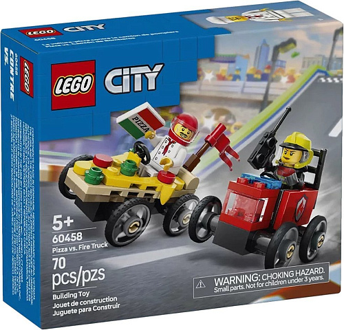 Конструктор LEGO City 60458 Пицца против пожарной машины