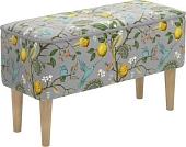 Банкетка MONOFIX Одос Принт (лимон светло-серый/микровелюр)